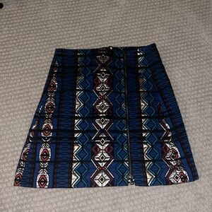 J Crew. Blue and Silver mini skirt. Size 2.